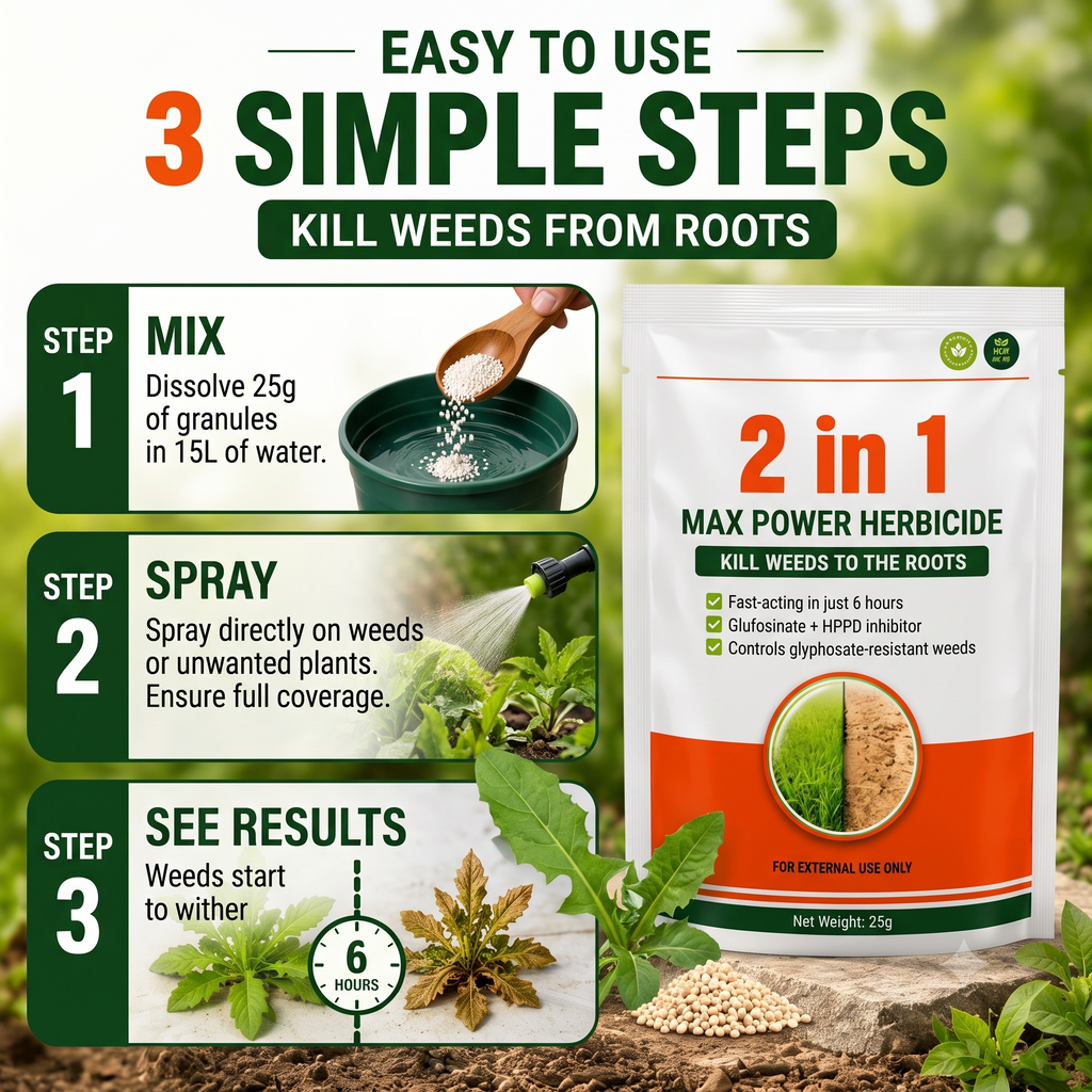 Dual-Action Weed Killer - Max Power Herbicide (Pack of 2)