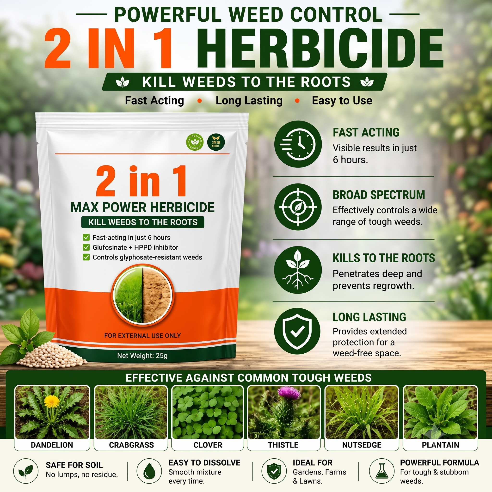 Dual-Action Weed Killer - Max Power Herbicide (Pack of 2)