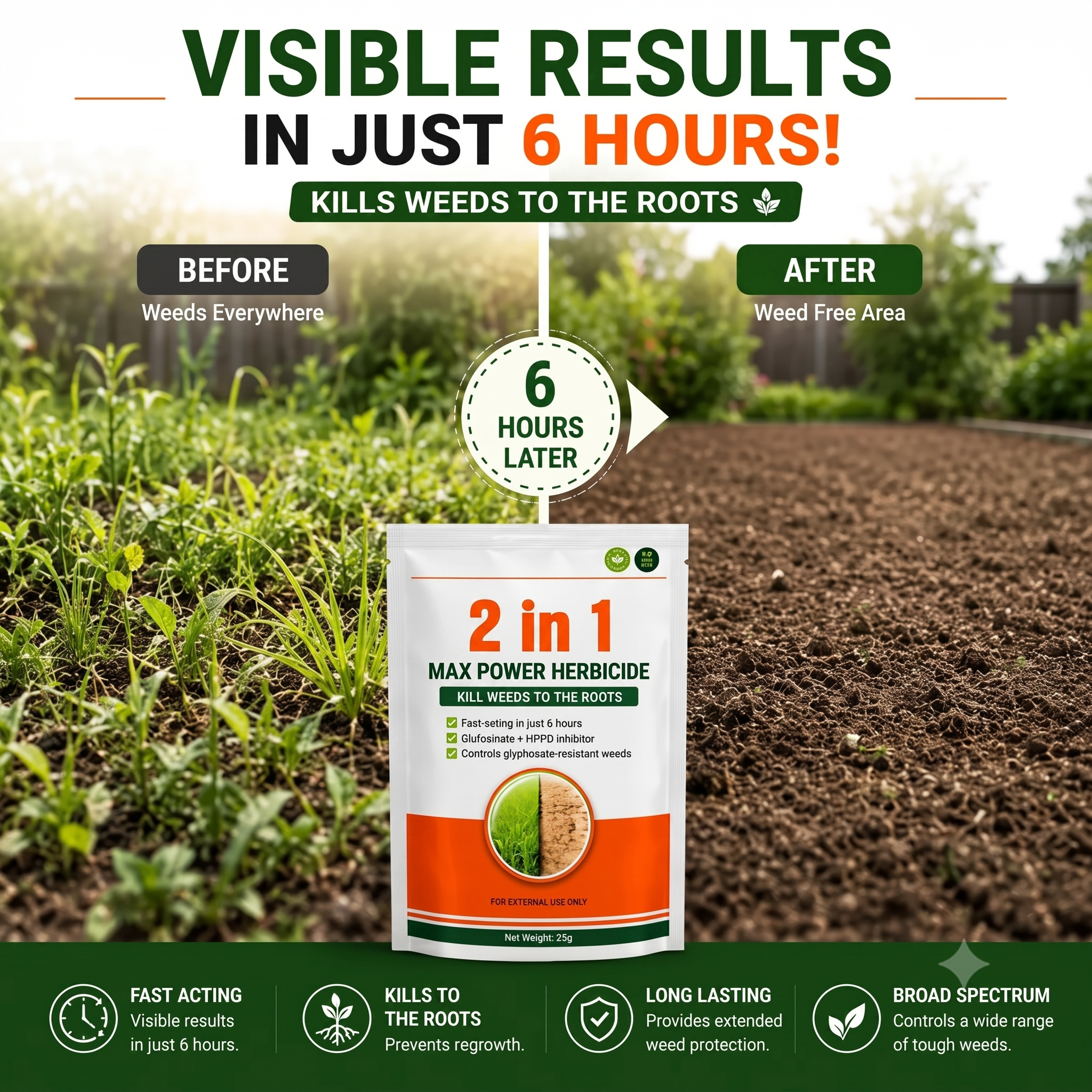 Dual-Action Weed Killer - Max Power Herbicide (Pack of 2)